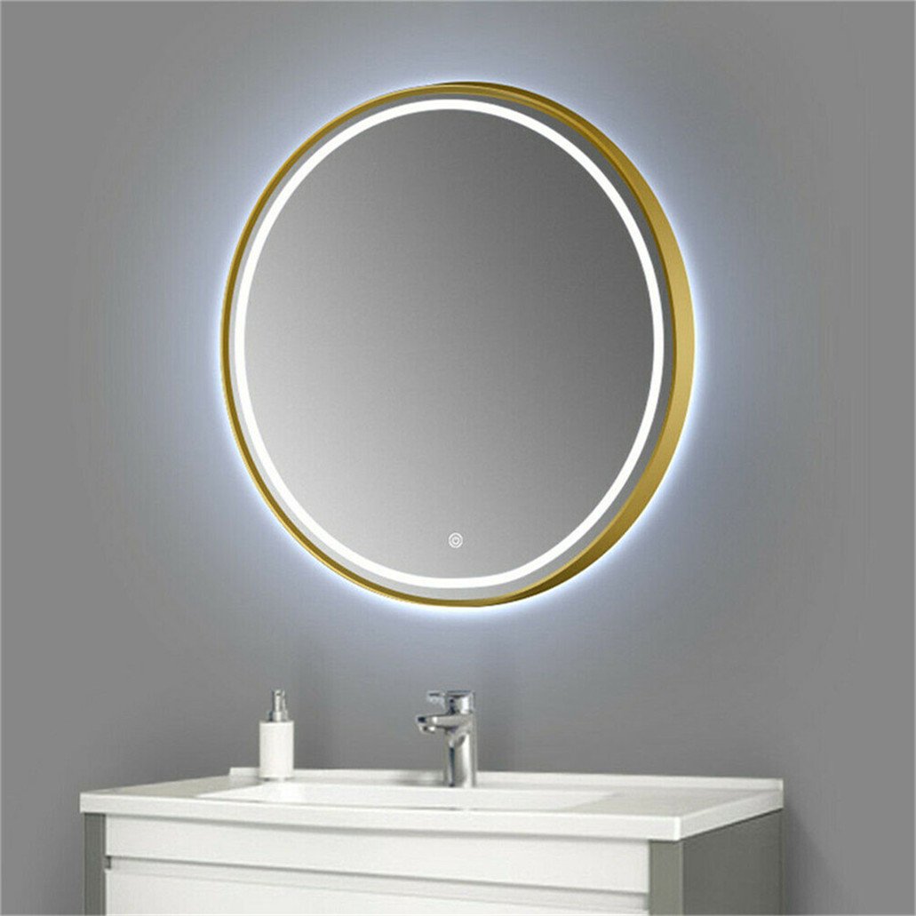Bedroom barbershop bathroom led mirrors round aluminum mirror frame for aluminium profile