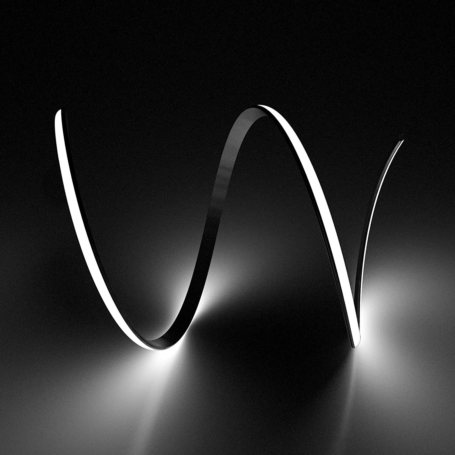 Flexible LED Channel with Milky White Cover Lens Black Bendable Aluminum Profile Housing Diffuser for Strip Tape Light 20PACK 1M