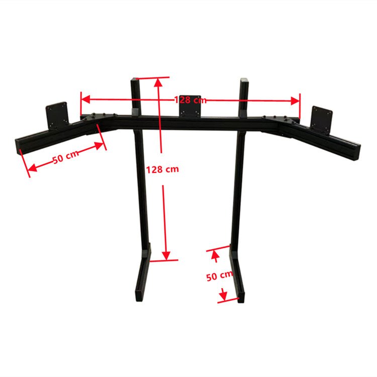 Aluminum Profile 4080 Multiple Monitor Mounts Triple Screen Arm Floor Bracket Monitor Stand for DIY Sim Racing Cockpit Simulator