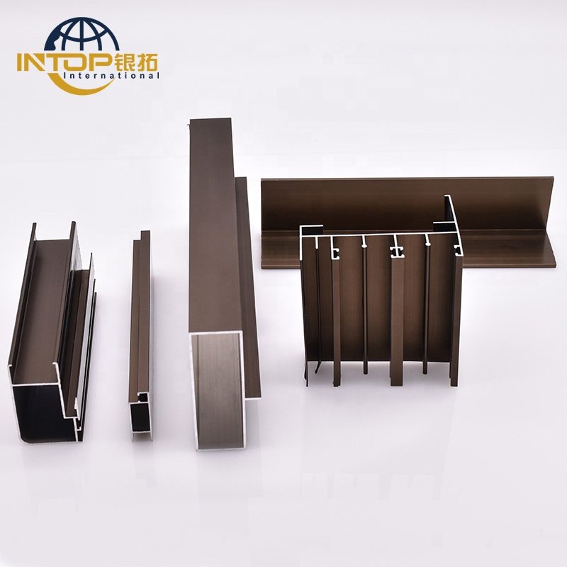 Anodized Champagne Aluminum Profiles Aluminium Sliding Door Profile Window Frame Aluminum Profile