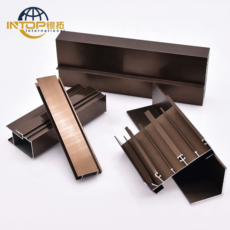 Anodized Champagne Aluminum Profiles Aluminium Sliding Door Profile Window Frame Aluminum Profile