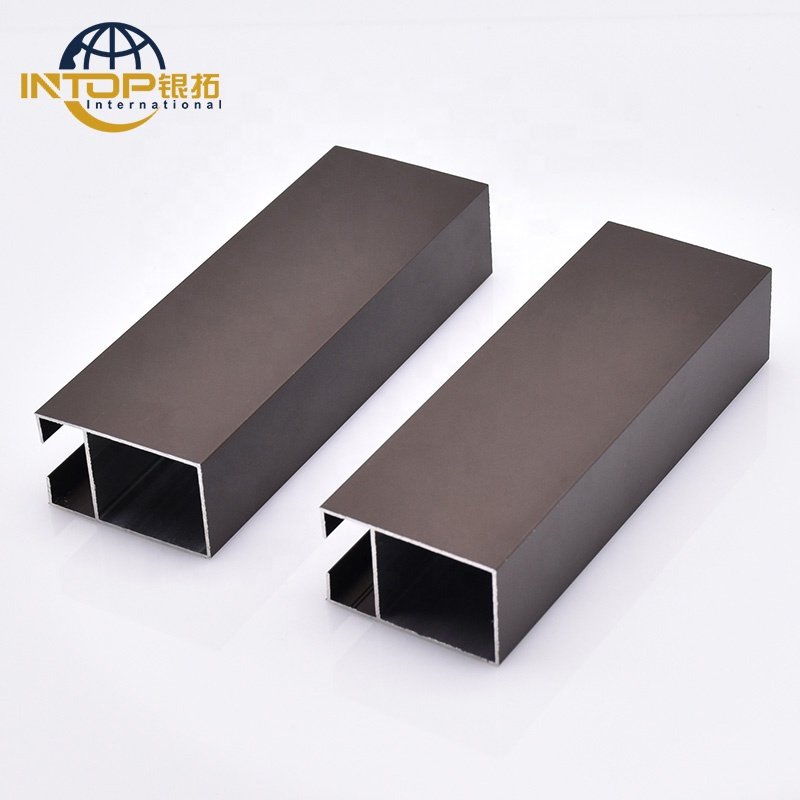 Anodized Champagne Aluminum Profiles Aluminium Sliding Door Profile Window Frame Aluminum Profile