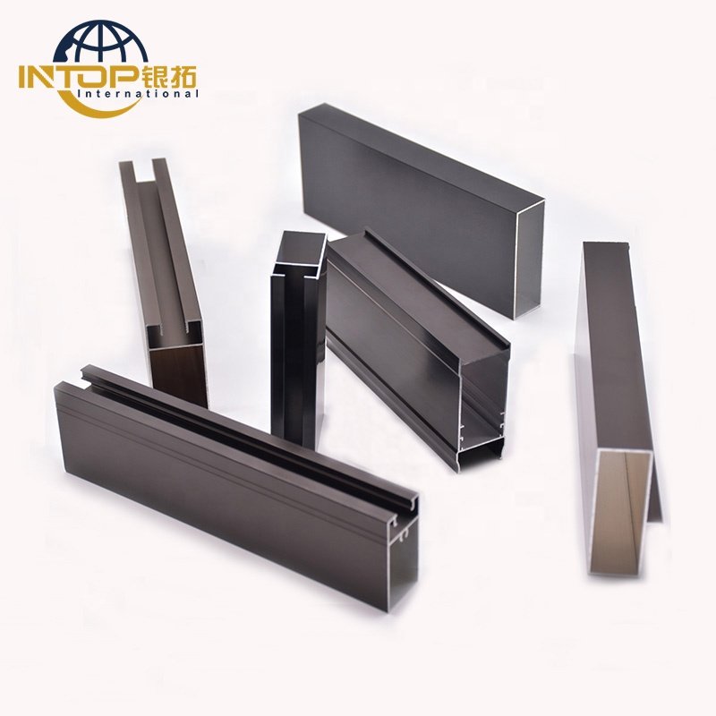 Anodized Champagne Aluminum Profiles Aluminium Sliding Door Profile Window Frame Aluminum Profile