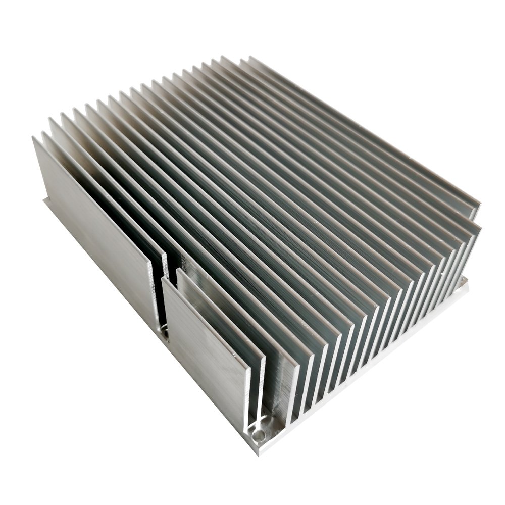 Processor LED Inverter IGBT PCB Aluminum Heatsink 91.5(W)*35(H)*123(L)mm Custom CNC Milled Extruded Heat Sink