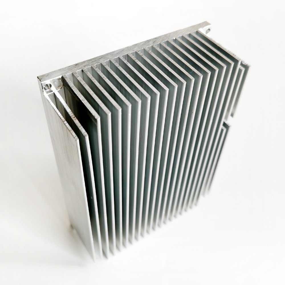 Processor LED Inverter IGBT PCB Aluminum Heatsink 91.5(W)*35(H)*123(L)mm Custom CNC Milled Extruded Heat Sink