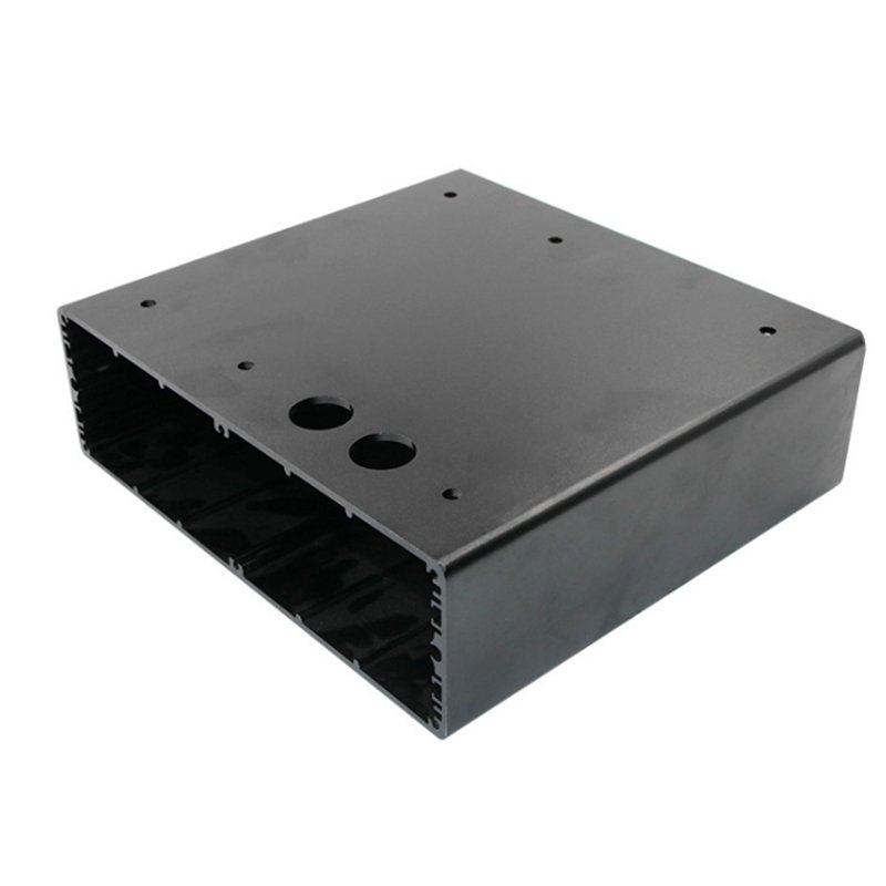 Black Gray anodized extruded custom aluminum enclosure for electronics