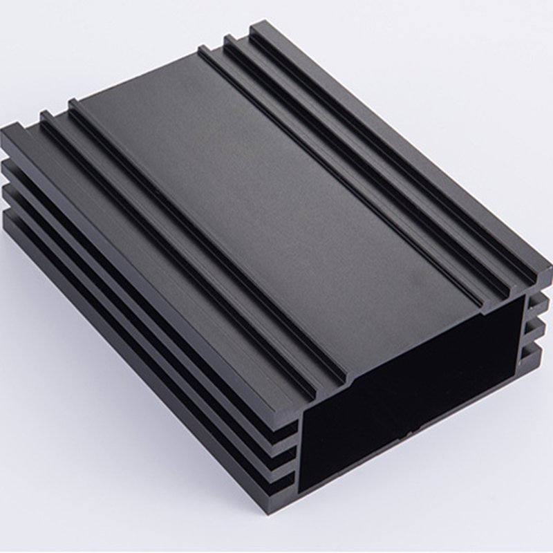 Black Gray anodized extruded custom aluminum enclosure for electronics