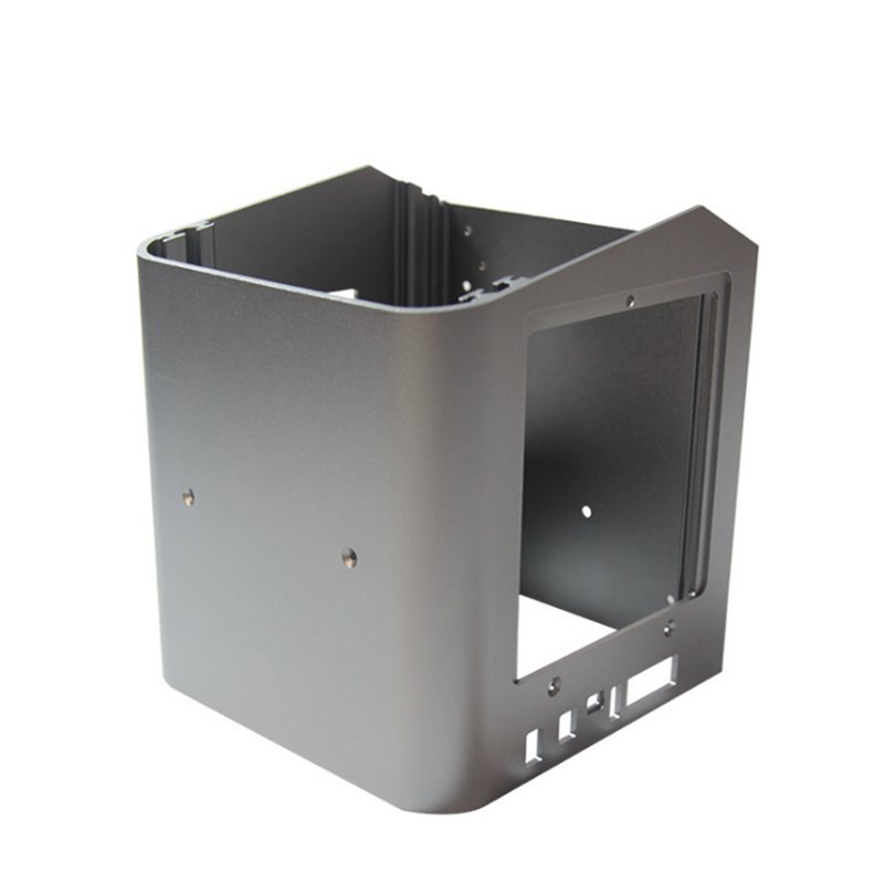 Black Gray anodized extruded custom aluminum enclosure for electronics