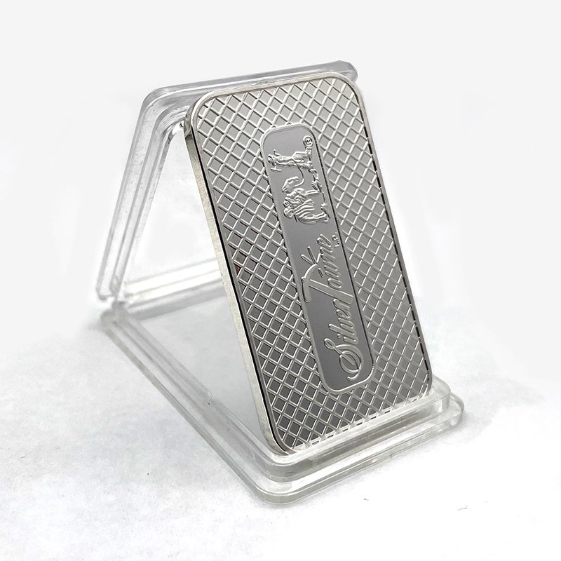 WD High quality stock existing mold 1 oz fine silvering clad metal ingot bar suisse prospect .999 silver plated mugget ingot bar