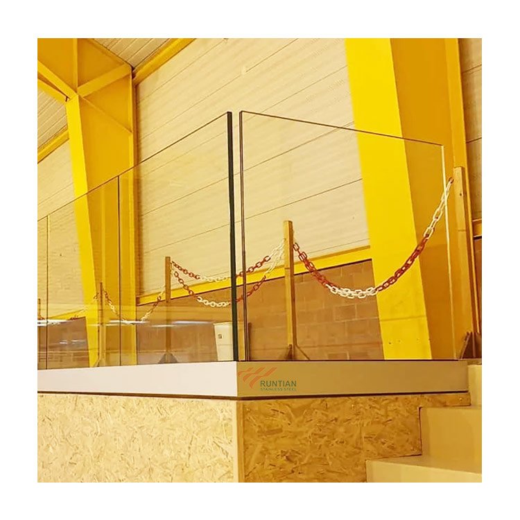 Foshan aluminum profile product glass railing u channel base shoe frameless glass fencing spigot balustrade handrail pipe