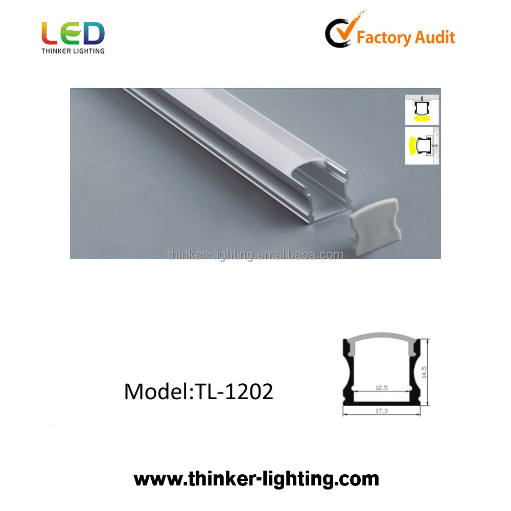 17.3*14.5mm good quality led aluminum profile for led strip from China