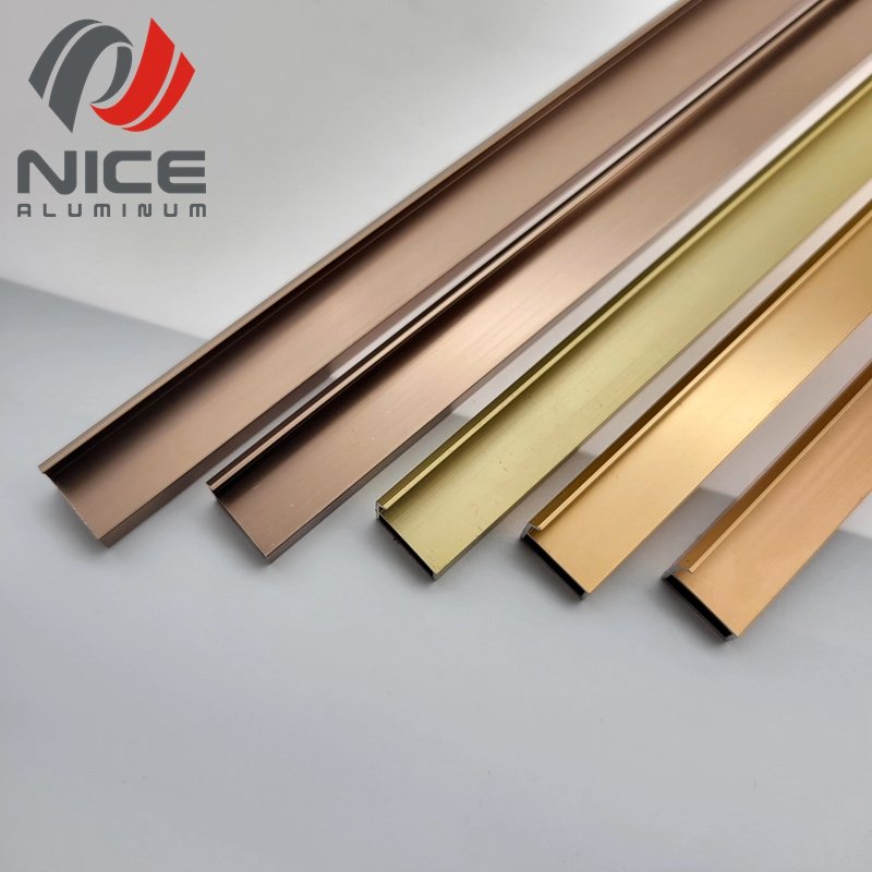 Glazed Aluminium Sliding Door Front Door Glass F/H Shape 4mm Aluminum Narrow Frame