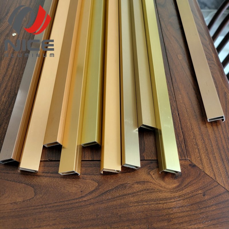 Glazed Aluminium Sliding Door Front Door Glass F/H Shape 4mm Aluminum Narrow Frame