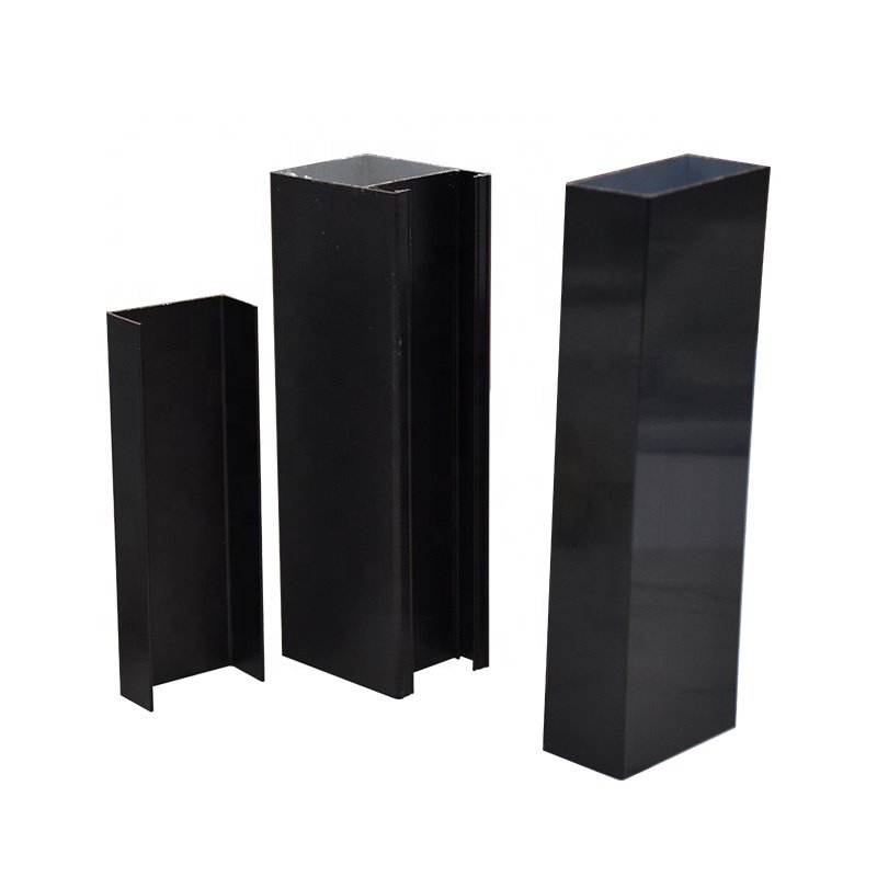 Extrusion Aluminum Windows Profiles Aluminum Profiles Supplier Anodized Black Custom Aluminum Profiles