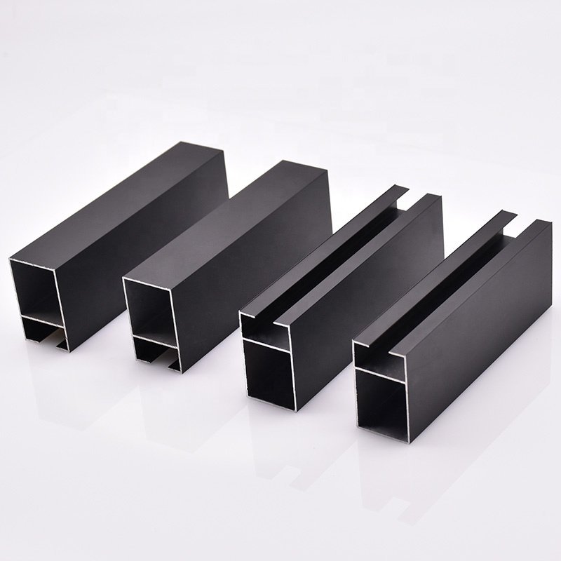 Extrusion Aluminum Windows Profiles Aluminum Profiles Supplier Anodized Black Custom Aluminum Profiles