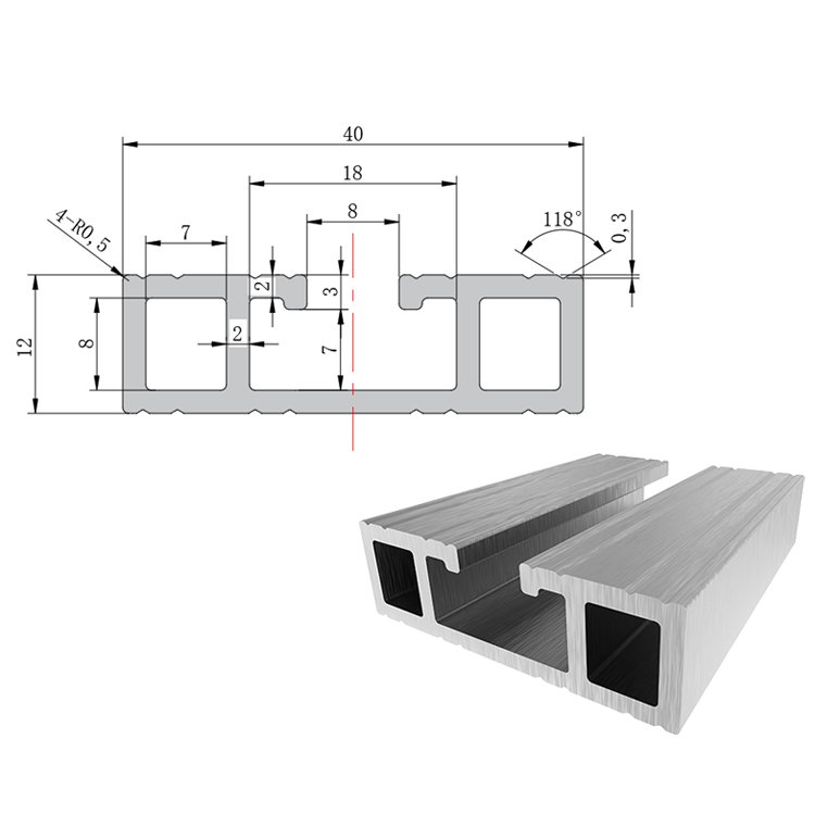 Industrial aluminum profiles 1240 rail profiles 1240 aluminum alloy profiles carving machine table top aluminum alloy