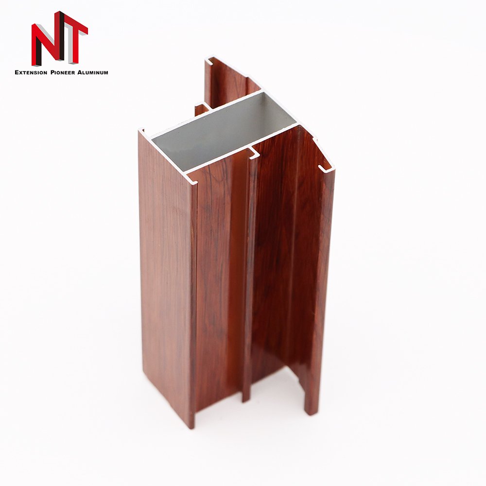 NT Super Slim Sash T5 T6 Wooden Aluminum Profile 6063 Aluminum Swing Window Aluminum Casement Windows Profiles