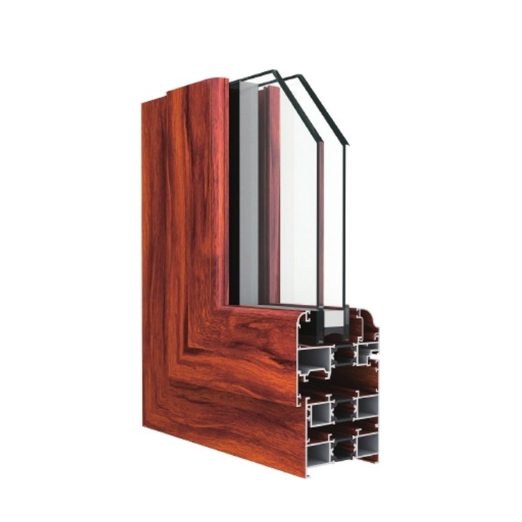 NT Super Slim Sash T5 T6 Wooden Aluminum Profile 6063 Aluminum Swing Window Aluminum Casement Windows Profiles