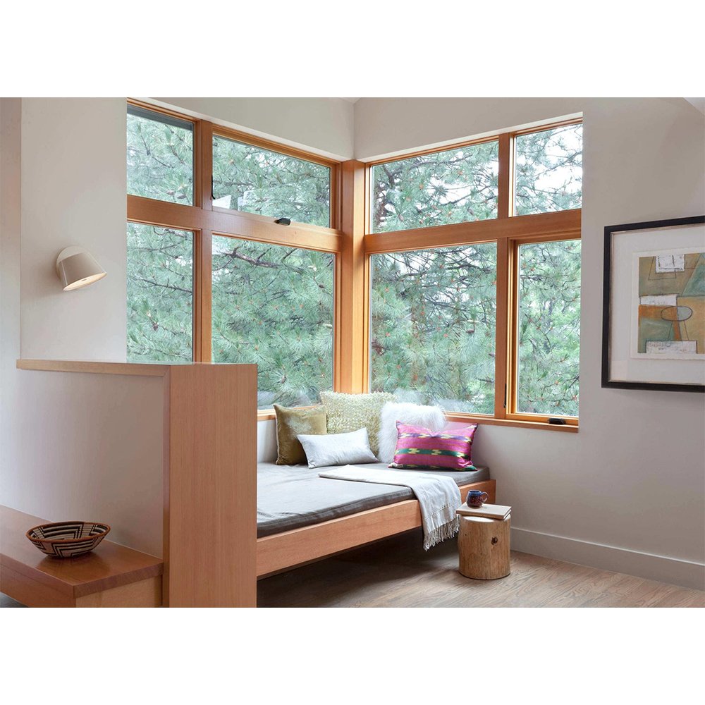 NT Super Slim Sash T5 T6 Wooden Aluminum Profile 6063 Aluminum Swing Window Aluminum Casement Windows Profiles
