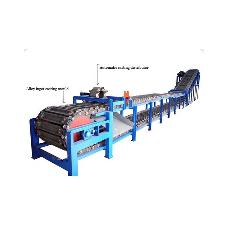 24h High production continuous working metal ingots making machine for steel zinc aluminum ingot casting machine