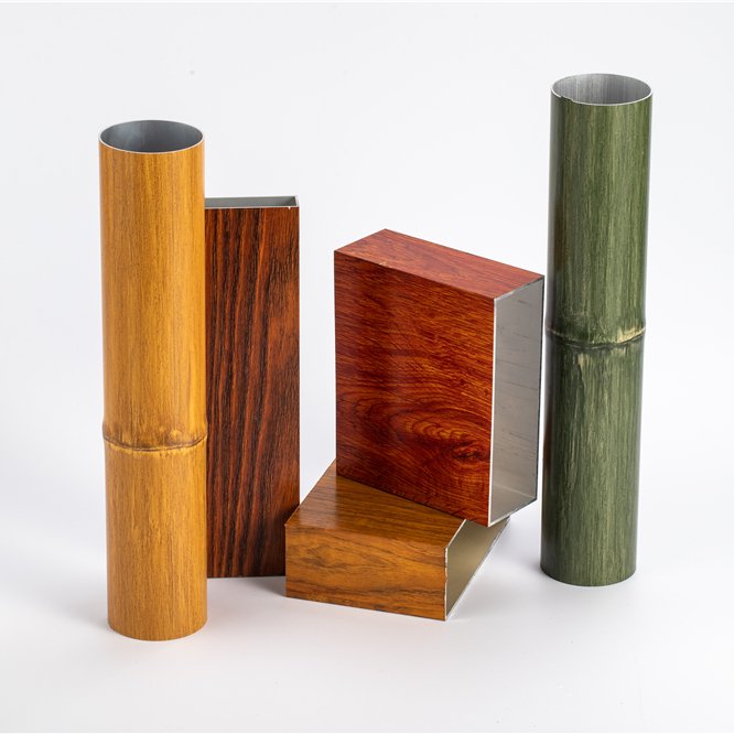 Wood Grain China Manufacturer Best Selling Profiles Led Round Square Tube Color Coated Aluminum Pipe