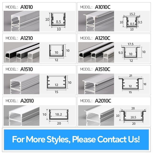 A3010 Chinese High Quality Aluminum Channel Profile Housing U Shape Aluminum Profile Led Lights Channel with Diffuser