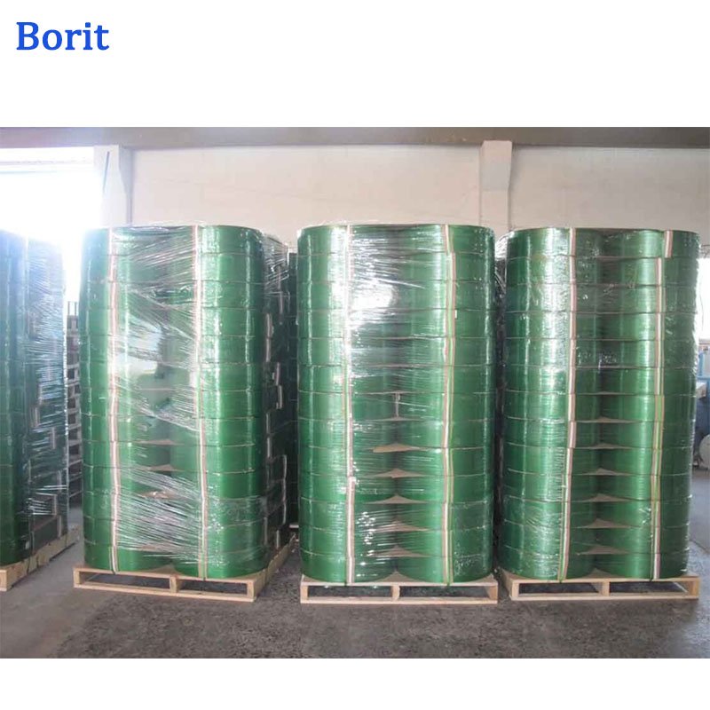 High Tensile Belt Smooth Packing Plastic High Tensile Green 16mm Embossed PET Strap Band