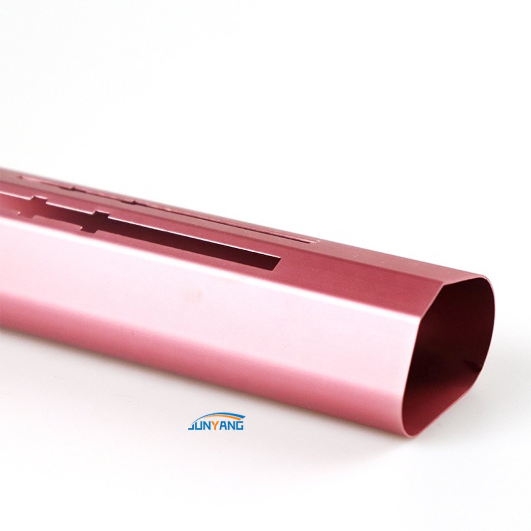 Factory Customized Special-Shaped Aluminum Tube Red Anodized CNC Machining Aluminum Extruded Aluminum Profile