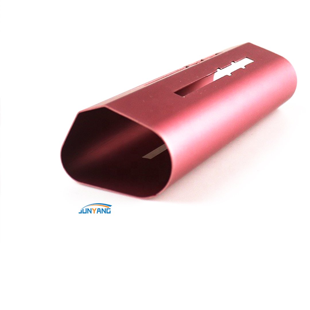 Factory Customized Special-Shaped Aluminum Tube Red Anodized CNC Machining Aluminum Extruded Aluminum Profile