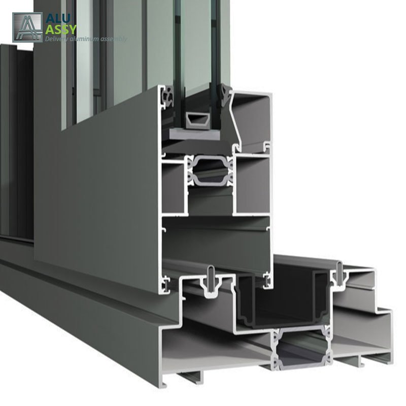 Double glazed sliding door window frame aluminum profiles are available for Peru