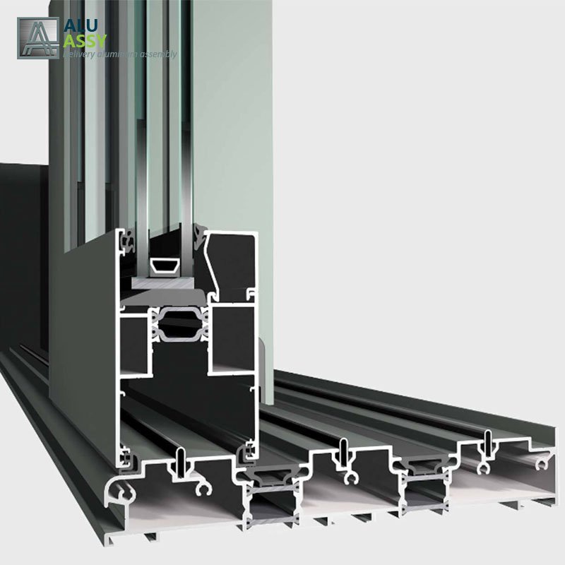 Double glazed sliding door window frame aluminum profiles are available for Peru