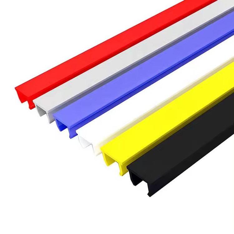 U-type Black PVC Sealing Strip Window Channel Strip T Slot Aluminum Profiles And Accessories