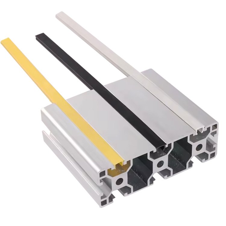 U-type Black PVC Sealing Strip Window Channel Strip T Slot Aluminum Profiles And Accessories