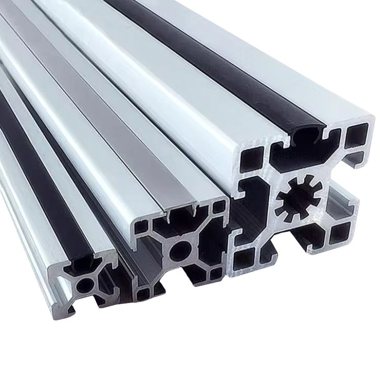 U-type Black PVC Sealing Strip Window Channel Strip T Slot Aluminum Profiles And Accessories