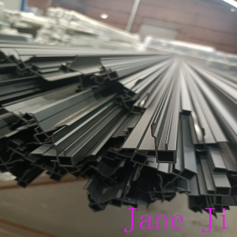 High end black powder coated aluminum profile
