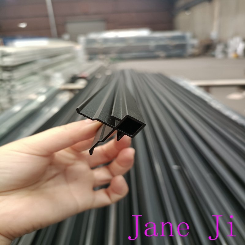 High end black powder coated aluminum profile
