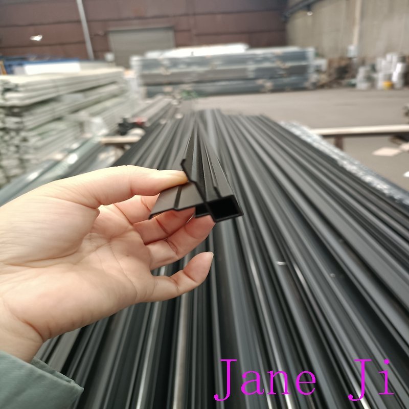 High end black powder coated aluminum profile