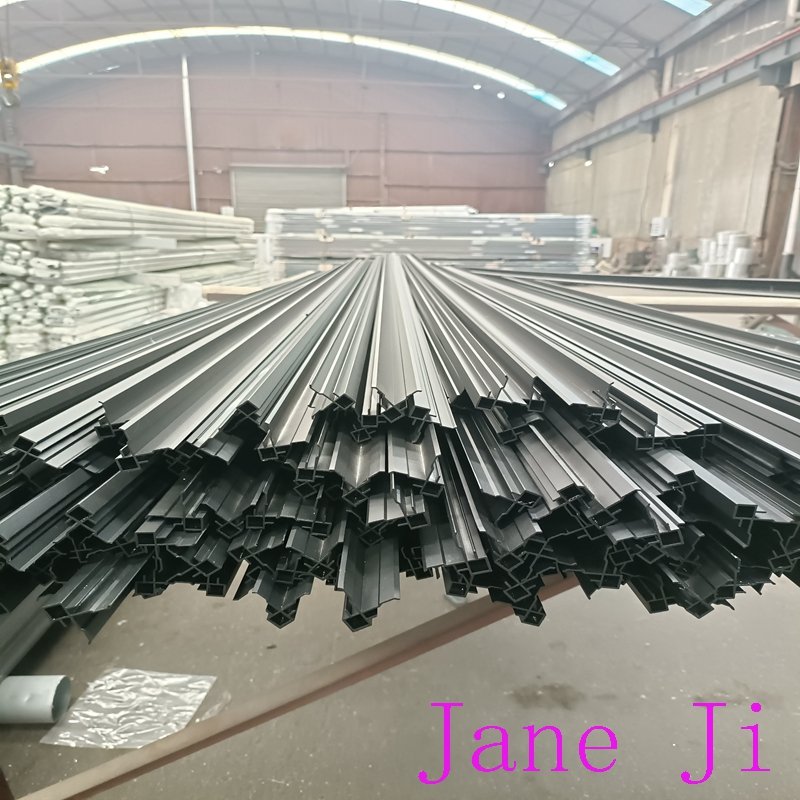 High end black powder coated aluminum profile