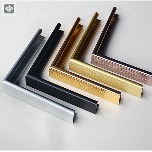 Aluminum Trim Cnc Processing Foshan Factory Foshan Customized Aluminum Strip Profile For Photo Frame Decoration Cabinet