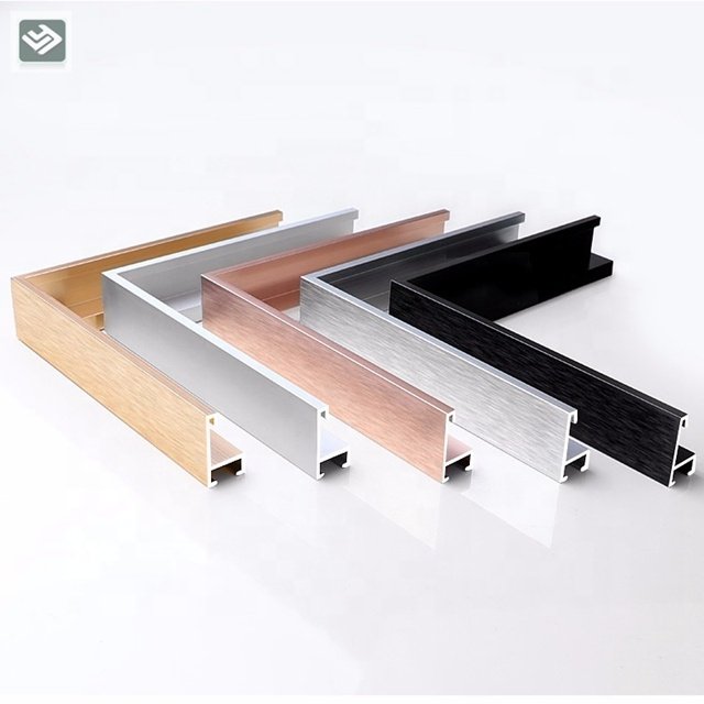 Aluminum Trim Cnc Processing Foshan Factory Foshan Customized Aluminum Strip Profile For Photo Frame Decoration Cabinet