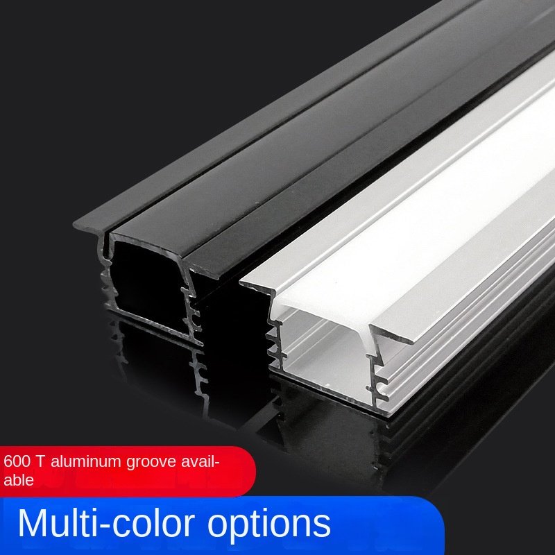Indoor and Outdoor LED Lighting Strip with Recessed Aluminum Heatsink Profile T5 Temper for Industrial Applications