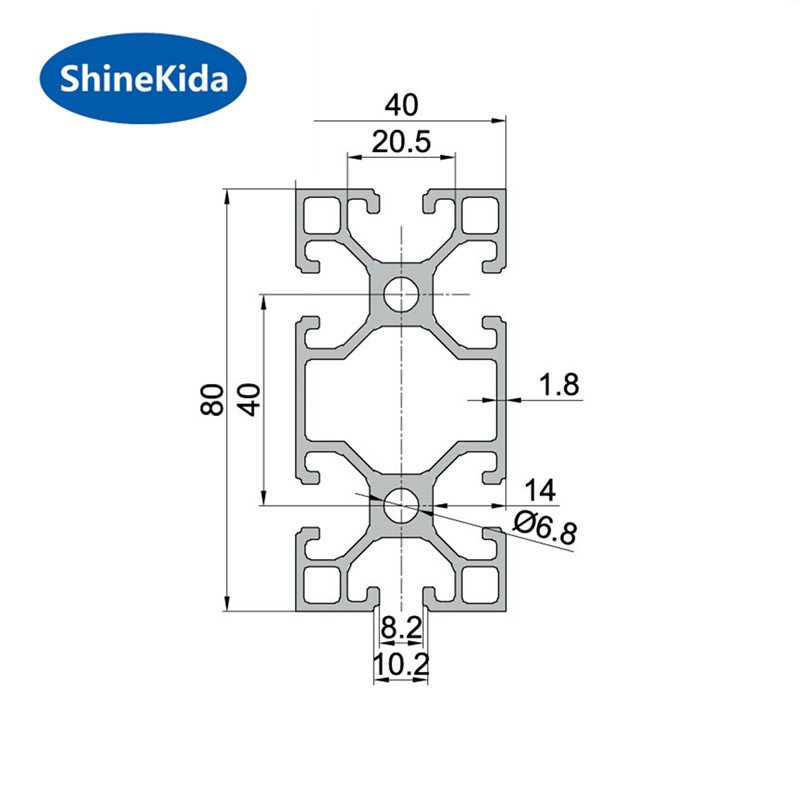 40120 heavy duty construction aluminum profile extrusion european standard