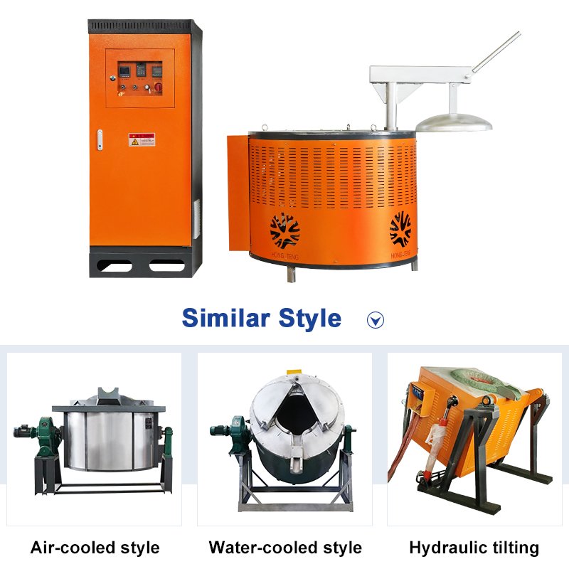 500kg 1000kg crucible copper aluminium furnace machine electric smelting aluminium scrap induction melting industrial furnace