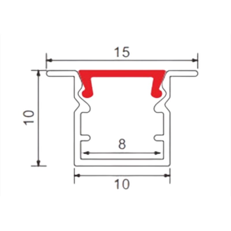 1515 bounded Led Strip Aluminum Profile LED Strip Aluminum Profile Line Light Cabinet Light Closet Light LED cabinet line lamp