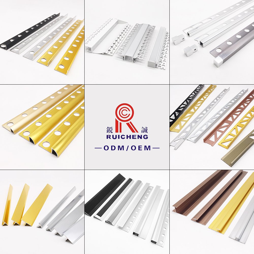 Standard Building product Accessories Shaped Edge Tile Trim Corner T Slot Aluminum Profile