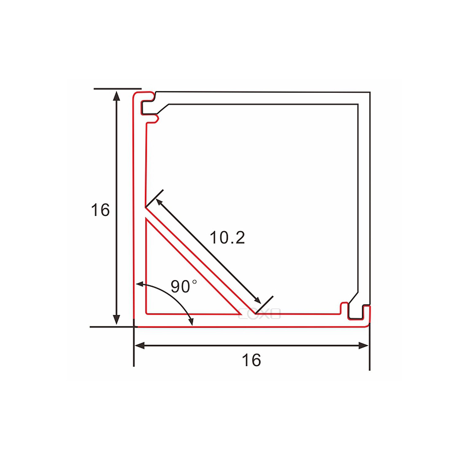 C003B Led Recessed Aluminum profile