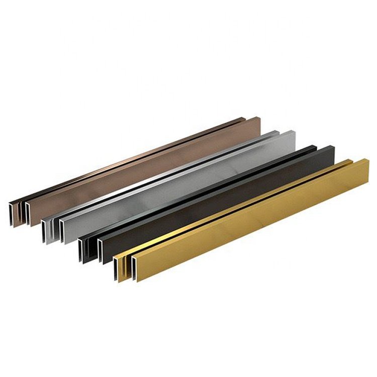 Enclosure 12mm Glass Fixed Panel Deep U Shape Channel Aluminum Profile Aluminum U Channel