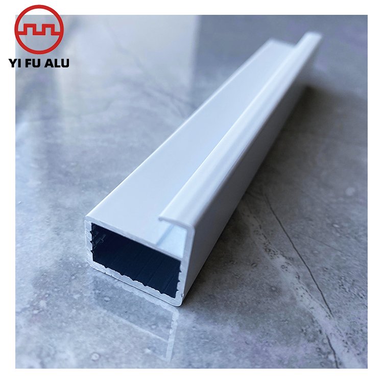 Extruded aluminum profile glass door wardrobe slim frame profile for cabinet