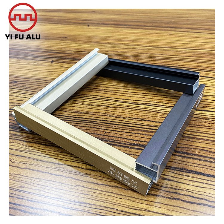 Extruded aluminum profile glass door wardrobe slim frame profile for cabinet