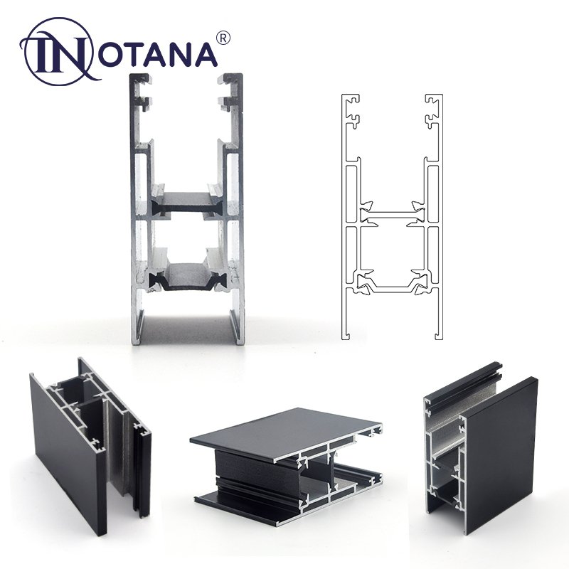 Windows aluminum profile frame for windows Italy style with nylon strips OKC set